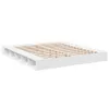 A white bed frame with wooden slats is shown against a white background. Náhled obrázku produktu