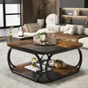 A living room scene with a coffee table in the foreground and a sofa and shelves in the background. Anteprima dell’immagine prodotto