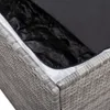 Cassetta da giardino in poly rattan 100x50x50 cm grigio Anteprima dell’immagine prodotto 12