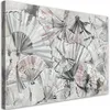 Leinwandbild japanische fächer 100x70 cm Feeby grau Produktbild-Vorschau 1