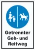 Schild Getrennter Geh- und Reitweg A3 Rückseite Produktbild-Vorschau 1