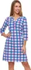 Damen nachthemd pyjama, 3/4 mouwen, elegant model MORAJ - Productafbeelding-voorbeeld 2