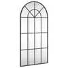 Wandspiegel Schwarz 50x100 cm Gewölbt Eisen Produktbild-Vorschau 1
