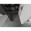 Mexen Kioto Duschwand Walk-in 100 x 100 x 40 cm, schwarzes Produktbild-Vorschau 3