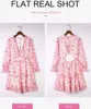 ASKSA Femme Mousseline Robe dos nu Elegant Col V A-Line Voir les images du produit 4