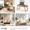 Table de lit 55 x 35 x 26 cm, double ventilateur - marron Voir les images du produit 7
