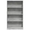 vidaXL Bücherregal Betongrau 80x24x143 cm Holzwerkstoff Produktbild-Vorschau 4