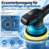 21V Akku-Poliermaschine 150mm Exzenter, 8 Stufen, 2×2,0Ah Produktbild-Vorschau 2