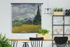 MuchoWow® Wandteppich Wandbehang Weizenfeld mit Zypressen - Produktbild-Vorschau 2