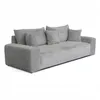 Cord Schlafsofa 3-Sitzer 265 x 105 cm Hellgrau mit Produktbild-Vorschau 4