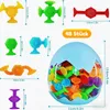 48 Stück Saugnapf Spielzeug Kinder Silikon, Montessori Produktbild-Vorschau 2