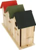 Nistkasten Gruppe 3 in 1 Kiefernholz 42x13x25 cm Farbe rot Produktbild-Vorschau 2