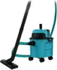 A turquoise and black wet and dry vacuum cleaner with a hose and wand. Produktbild-Vorschau