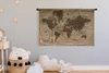 MuchoWow® Wandteppich Wandbehang Weltkarte - Retro - Produktbild-Vorschau 3
