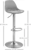 HOMCOM Barhocker 2er Set, Gepolstert Barstuhl mit Produktbild-Vorschau 7