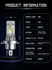2 Stück H4-LED-Glühbirne, 6000 K Weiß, kein Adapter Produktbild-Vorschau 3