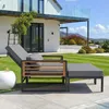 Gartensofa 2-in-1 Outdoor Loungsofa verstelbar mit 11cm Produktbild-Vorschau 6