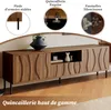 OKWISH Meuble TV Moderne avec 3 Portes et Rangement Bas en Voir les images du produit 6