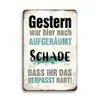 GKA Retro Blechschild mit lustigem Spruch "Gestern war hier Produktbild-Vorschau 1