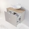 WENA Skříňka pod umyvadlo 100 cm, žebrovaná čela, kovové Náhled obrázku produktu 3
