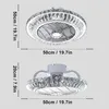 RRBEST LED Deckenventilator mit Beleuchtung,Leise Kristall Produktbild-Vorschau 8