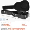 SucceBuy Etui rigide pour guitare acoustique, 43,31 pouces, Voir les images du produit 7