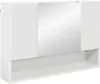 vidaXL Zrkadlová skrinka na stenu, biela, 80 x 17 x 55 cm, Náhľad obrázku produktu 1
