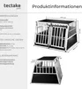 tectake® Hundetransportbox doppel mit schräger Rückwand mit Produktbild-Vorschau 5