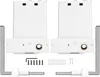 A set of white and gray Murphy bed hardware components and screws are laid out on a white background. Náhled obrázku produktu