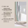 S'AFIELINA Specchio Bagno LED 48 × 72 cm, Asimmetrico, Anteprima dell’immagine prodotto 9