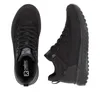 A pair of black Rieker men's boots are shown from a top-down perspective against a white background. Anteprima dell’immagine prodotto