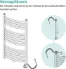 An illustration showing how to install a heating element into a towel rack. Náhľad obrázku produktu