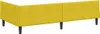 A yellow corner bed frame with black legs, shown from a side-angle perspective against a white background. Podgląd zdjęcia produktu