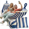 Hängematte Garten 2 Personen XXL weiß blau – brasilianisch Produktbild-Vorschau 3