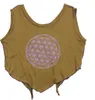 Top mit Cut Outs - Crop Top - Shirt - ärmellos - Blume des Produktbild-Vorschau 1