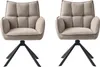 Two beige armchairs with black bases against a white background. Produktbild-Vorschau