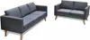 Sofagarnitur 2-Sitzer und 3-Sitzer Stoff Dunkelgrau Produktbild-Vorschau 1