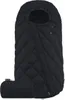 A black quilted stroller footmuff is shown against a white background. Produktbild-Vorschau