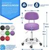 TRESKO Roller Stool Purple s opierkou Pracovná stolička Náhľad obrázku produktu 7