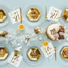 Geburtstagskerze Zahlen 0 bis 9 gold glitzernd 10cm Produktbild-Vorschau 2