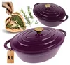 Emaillierte Gusseisen-Bratpfanne 6 l HAGE EGGPLANT Produktbild-Vorschau 1