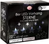 Sternen Lichterkette Lichtervorhang Beleuchtung 8 LEDs Batterie kaltweiß Timer Produktbild-Vorschau