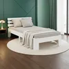 Homestyle4u Holzbett 90x200 Einzelbett mit Lattenrost Weiss Produktbild-Vorschau 1