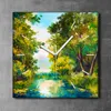Coloray Uhr auf Leinwand 30x30 cm Wand Uhr Dekoration Produktbild-Vorschau 2