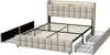 Polsterbett 140x200cm mit USB und Steckdosen, Jugendbett Produktbild-Vorschau 15