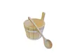 SET Sauna Aufgusskübel 5 L Nadelholz mit Aufgusskelle 40 cm Produktbild-Vorschau 3