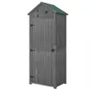 Outsunny tuinkast, tuinhuisje met legplanken, asfalt dak, Productafbeelding-voorbeeld 1