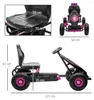 HOMCOM Gokart, Kinderfahrzeug mit Pedal, Tretauto, Outdoor, Produktbild-Vorschau 3