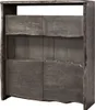 MASSIVMOEBEL24 Highboard Akazie 131x45x147 grau lackiert Produktbild-Vorschau 3