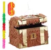 Set piñata da 3 pezzi con scrigno del tesoro, bastone per Anteprima dell’immagine prodotto 1